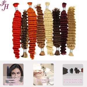FH Cheveux Indiens Bruts 100% Non Traités en Vrac, Ondulés Profonds, Bouclés Profonds, Extensions de Cheveux Humains en Vrac - Product Image 4