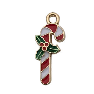 Dibujos animados aceite goteo aleación Santa alce árbol copo de nieve DIY pendientes pulsera colgante Accesorios - Product Image 6