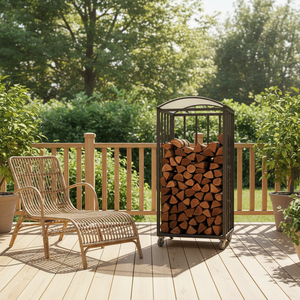 <span class=keywords><strong>Abri</strong></span> de jardin en cèdre anthracite écologique sur roues - Solution de rangement portable robuste et durable, facile à assembler - Product Image 1