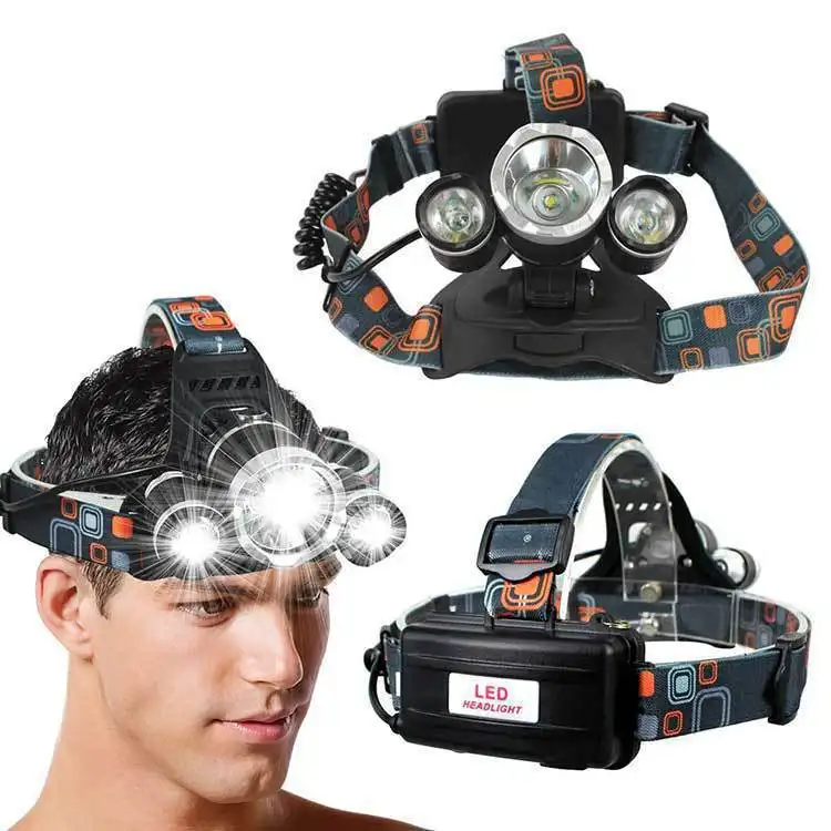 Portable Wholesale Powerful Waterproof USB Zoom Rechargeable Head Lamp Four Modes Led Head Lamp Torch Headlamp