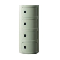 Armoire ronde de rangement en plastique ABS au design moderne nordique table basse d'appoint 4 couches empilable pour le salon