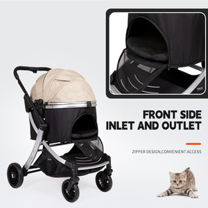 <span class=keywords><strong>Poussette</strong></span> de voyage de <span class=keywords><strong>luxe</strong></span> de bonne qualité pour animaux de compagnie <span class=keywords><strong>poussette</strong></span> extérieure pliable pour chiens et chats - Product Image 4