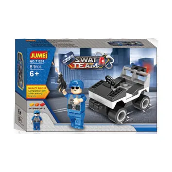 Swat action mini figure with weapon block building assembled toys