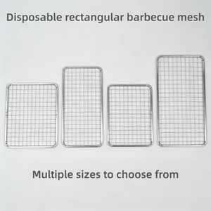 Opvouwbare roestvrijstalen BBQ-grillrooster van draadgaas, rond rechthoekig <span class=keywords><strong>set</strong></span> voor kamperen, houtskoolroker, gas, draagbaar rek - Product Image 3