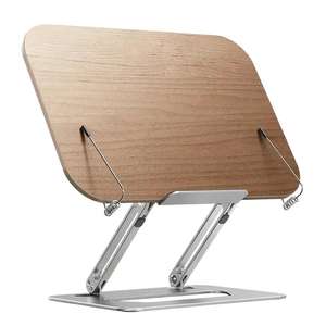 Venta caliente de fábrica al por mayor de aluminio de nogal soporte de libro para leer libro portátil Tablet Pc para Ipad libro de recetas de la Biblia - Product Image 4