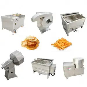 100 kg/std kleine Chips Frische Pommes Frites Braten Maschine Gefrorene Süßkartoffel flocken Produktions linie Preis