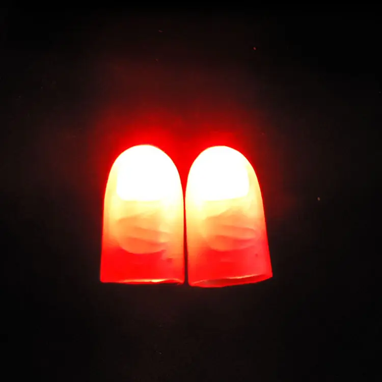 New Arrival Magic Tricks Finger Thumb Tips With LED Light For Stage Party Magic Props Decorations