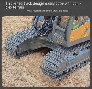 Excavatrice télécommandée en métal AiJH à 6 canaux, jouets de construction pour enfants, jouets de <span class=keywords><strong>tracteur</strong></span> sur chenilles, cadeau d'anniversaire - Product Image 2