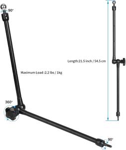 20นิ้วข้อต่อประกบโลหะปรับได้พร้อมคลิปหนีบโทรศัพท์แบบซุปเปอร์แคลมป์สำหรับกล้องแอคชั่นต่างๆกล้อง DSLR จอ LCD - Product Image 2