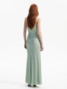Robe de soirée pour femmes de couleur unie haut creux <span class=keywords><strong>dos</strong></span> <span class=keywords><strong>nu</strong></span> nœud Maxi volants sans bretelles chute de taille tenue de fête formelle pour l'été - Product Image 5
