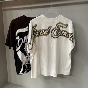 T-shirt da <span class=keywords><strong>uomo</strong></span> MIXED EMOTION personalizzate di alta qualità, estive, tinta unita, in cotone, girocollo, sportive, da stampare - Product Image 4