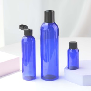 Bouteille PET bleue pour emballage de soins de la peau, corps personnalisable de 50ml 100ml 150ml - Product Image 1