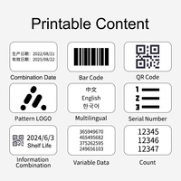 Imprimante à jet d'encre portable pour la date de production, machine de codage pour les bouchons de bouteilles et les cartons, imprimante portable M10 de petite taille sur pochette