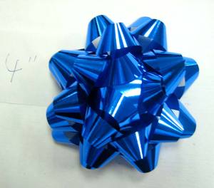 Cinta Decorativa Navideña de Poliéster Metálico, con Diseño de Estrella, Huevo y Lazo Rizado, para Envolver Regalos y Lazos de Embalaje - Product Image 5