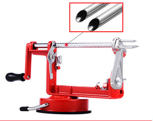 Vente en gros WXL048 – Ustensile de cuisine multifonctionnel 3-en-1 avec lames réglables, trancheuse manuelle en acier inoxydable, rouge - Product Image 4