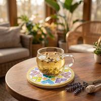 Kit de mosaïque en verre coloré à faire soi-même UXORSN, 4 pièces - Cadeaux de Noël élégants pour adultes, fournitures de décoration intérieure