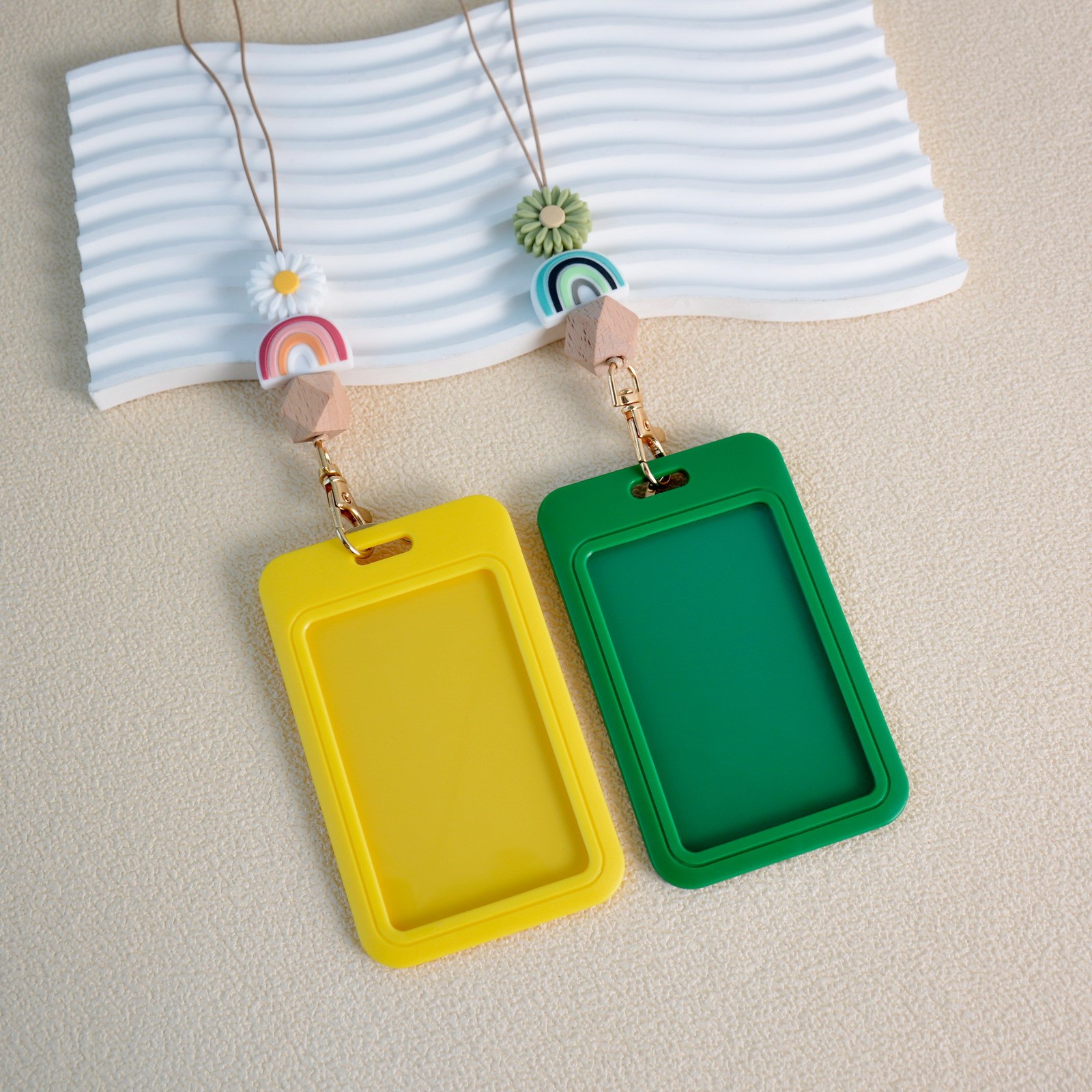 New Silicone Teacher MAMA Lanyard Rattan Silicone Beaded Lanyard Keyrings ID Cards and Keys for Mama Jewelry Image 2
