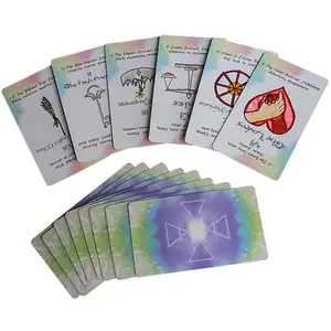 WJPC-맞춤형 인쇄 스프레드 사랑 천사 오라클 카드 연인 타로 카드
