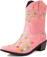 Bottes de cowboy imperméables, bottes marron légères pour l'extérieur, chaussures rétro pour femme, chaussures habillées formelles pour femme