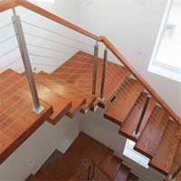 Prima fil câble garde-corps système de câble rétractable escalier amovible incurvé moderne escalier en Stock garde-corps