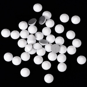 Nouveauté Oleeya : Strass en verre cristal blanc solide, à dos plat, pour décoration d'ongles - Product Image 3