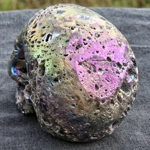 Calaveras de Esferalita Natural Talladas a Mano con Cristales Druzy para Regalo, Venta al Por Mayor - Product Image 5