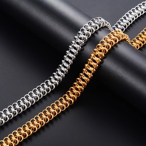 Chaîne <span class=keywords><strong>de</strong></span> <span class=keywords><strong>cou</strong></span> Rolo à maillons épais en acier inoxydable <span class=keywords><strong>chic</strong></span> <span class=keywords><strong>de</strong></span> 12 mm pour femmes et hommes, collier ras du <span class=keywords><strong>cou</strong></span> en métal couleur or, style rock punk, bijoux pour garçons - Product Image 3