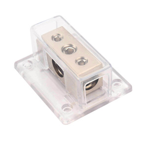 Audio Converter 0ga To 4ga 2 Way Grounding Splitter Plastic With Cover For Car <b>Stereo</b> <b>System</b> - Product Image 1