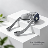 Masseur chauffant 3D portatif à pétrissage, compresse chaude, vibration et contrôle du temps pour le soulagement des douleurs musculaires du cou, des épaules, des bras, des mollets et des cuisses