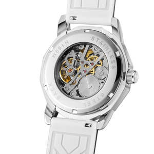 Montre mécanique automatique de luxe pour hommes, mode décontractée, boîtier en acier inoxydable, bracelet en cuir, étanche - Product Image 3