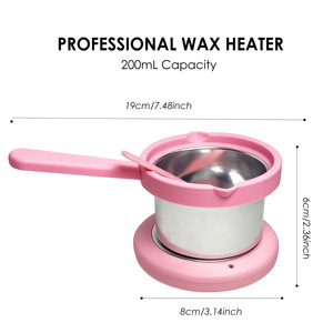 Hot Selling <strong>Pink</strong> 200cc Mini Wax Heating <strong>Warmer</strong> Fast Heating Adjustable Temp Wax Pot Heater Handle for Face <strong>Body</strong> Feet Use JP Plug - Product Image 6
