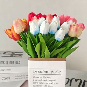 Ramo de Tulipanes Artificiales de 33 cm, Plástico PU de Alta Simulación, Decoración para Bodas y Hogar, Reutilizable - Product Image 2