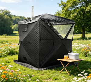 Vanace Outdoor <b>Sauna</b> Tent 8 Person Large Portable Tent with Wood Burning Stove for Backyard - Product Image 1