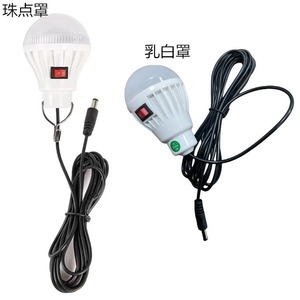 Led Bulb <b>12V</b> <b>Dc</b> With Switch Pc Lampshade Home Use Solar Powered Light - Product Image 1