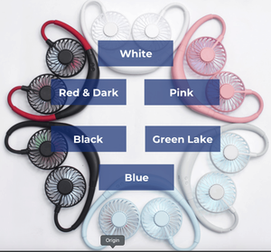 Nuevo estilo mano libre USB recargable LED cuello Fan - Product Image 2