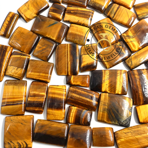 Cabujón de Ojo de Tigre Amarillo Natural Pulido, Gema Suelta de Forma Ovalada y Irregular, Piedra de Diseño de Alta Calidad para Joyería - Product Image 6