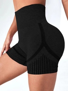 <span class=keywords><strong>Pantaloncini</strong></span> Yoga <span class=keywords><strong>Sportivi</strong></span> a Vita Alta, Effetto Push-up, Contenitivi, Elasticizzati, Anti-trasparenza, Asciugatura Rapida, per Fitness - Product Image 3