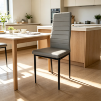 Chaise de salle à manger d'hôtel à dossier haut en PU, chaises de salle à manger rembourrées pour cuisine d'hôtel, restaurant, salon et mobilier de maison