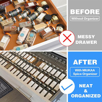 Étagère à épices en acrylique transparent empilable avec tiroirs, organisateur d'épices pour comptoir de cuisine, présentoir et étagère de rangement