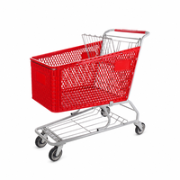 Chariot de courses en plastique résistant aux chocs, couleur et taille personnalisables, pour supermarché et épicerie, chariot à main pratique