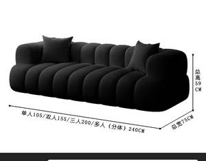 Ensemble <span class=keywords><strong>de</strong></span> canapé en cuir noir rétro français Design artistique simple pour petit salon familial pour appartement salon réception trois - Product Image 6