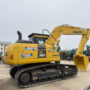 Excavatrice sur chenilles hydraulique Komatsu PC160 d'occasion, machine de construction, 16 tonnes, modèles PC160-7, PC200, PC130, pelle médiatineuse d'occasion - Product Image 3