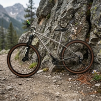 Vélo de montagne en titane VTT 12 vitesses Frein à disque Fourche à suspension Hardtail