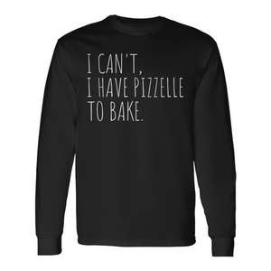 No puedo evitar tener una camiseta de manga larga con estampado de galletas italianas Pizzelle To Bake - Product Image 1