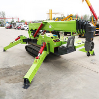 Mini grue araignée télescopique pliable pour travaux de construction, grue à chenilles de 3 tonnes, petites grues à vendre
