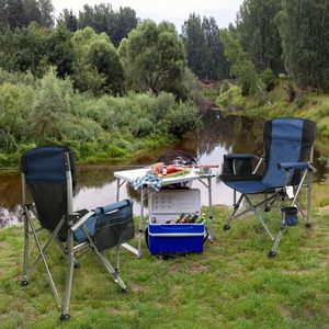 Hangrui Moderne Portable Pliant En Métal <span class=keywords><strong>Directeur</strong></span> Chaise Doux Confortable Porte-Gobelet Magazine Sac Durable pour Camping En Plein Air À Manger - Product Image 4