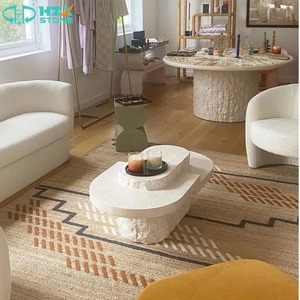 Vente en gros de <span class=keywords><strong>pierre</strong></span> de marbre travertin de qualité supérieure HZX pour le salon de luxe dessus de table de chevet personnalisé socle de café d'extrémité moderne - Product Image 3