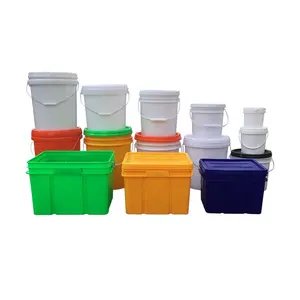 Food Grade 1l 2,5l 2l 3l 4l 5l 10l 18l 20l 5 Gallon Plastic Emmers Met Handvat En Deksel Plastic Emmer