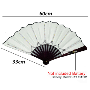 Ventilateur à main pliable avec lumière LED ventilateur de décoloration fluorescent brillant pour Performance nocturne Dj Bar <span class=keywords><strong>Club</strong></span> Room Party Décoration - Product Image 5