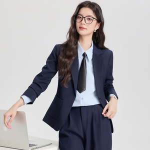 Women's Suit Set Midi Skirt Office Lady Style Anti-Wrinkle Wool <b>Blend</b> Commute Outfit - Product Image 3